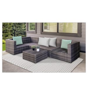 Rechteckiger Outdoor-Teppich Manila 160x240cm - Taupe