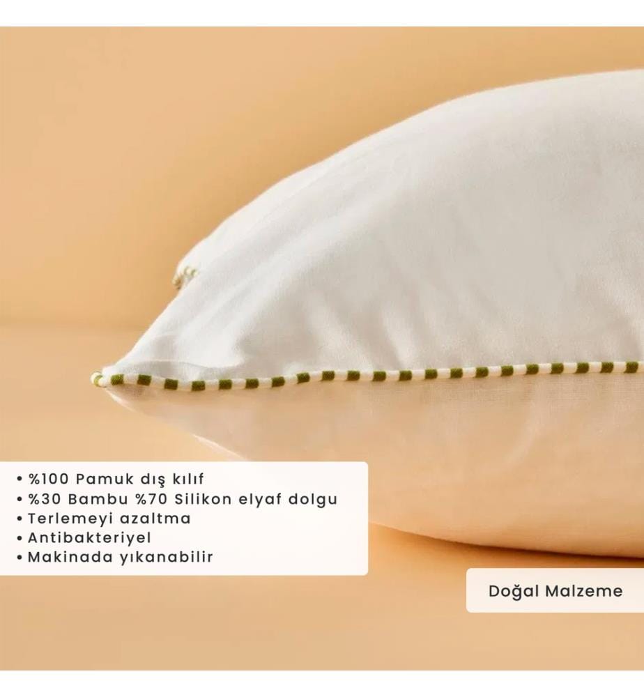 Oreiller en bambou Fluffy 50x70 cm - Blanc