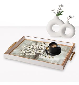 Tablett, 100 % Glas, mehrfarbig