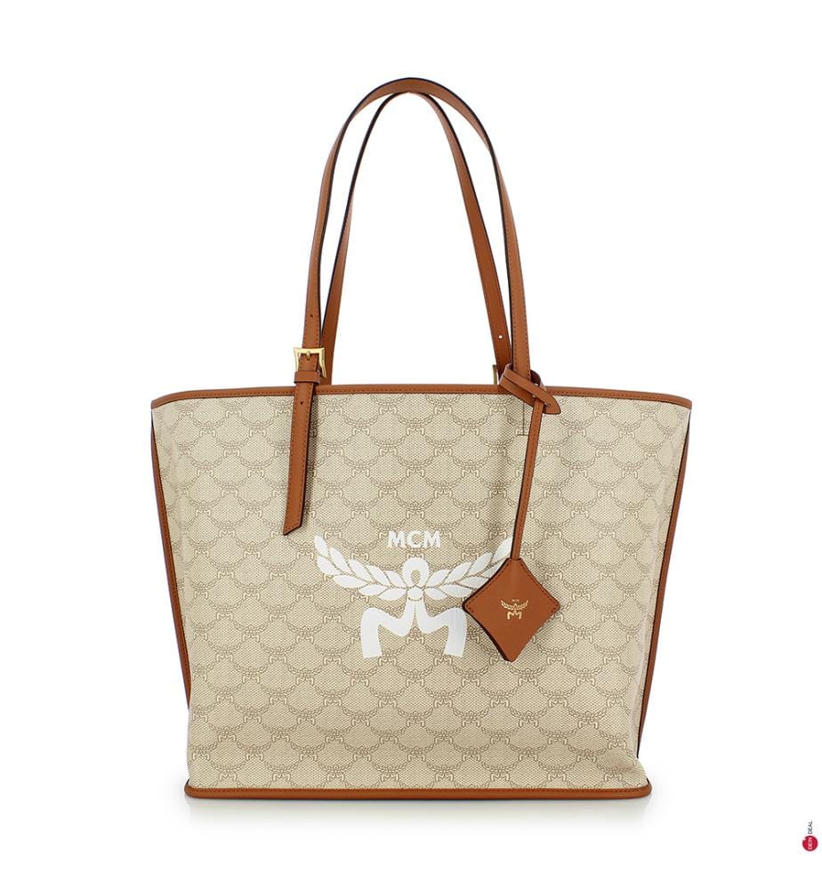 Shoppingtasche Himmel - Hellbraun und Cremeweiss