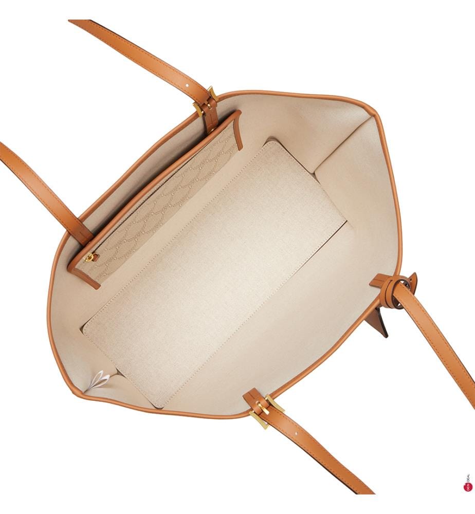 Shoppingtasche Himmel - Hellbraun und Cremeweiss