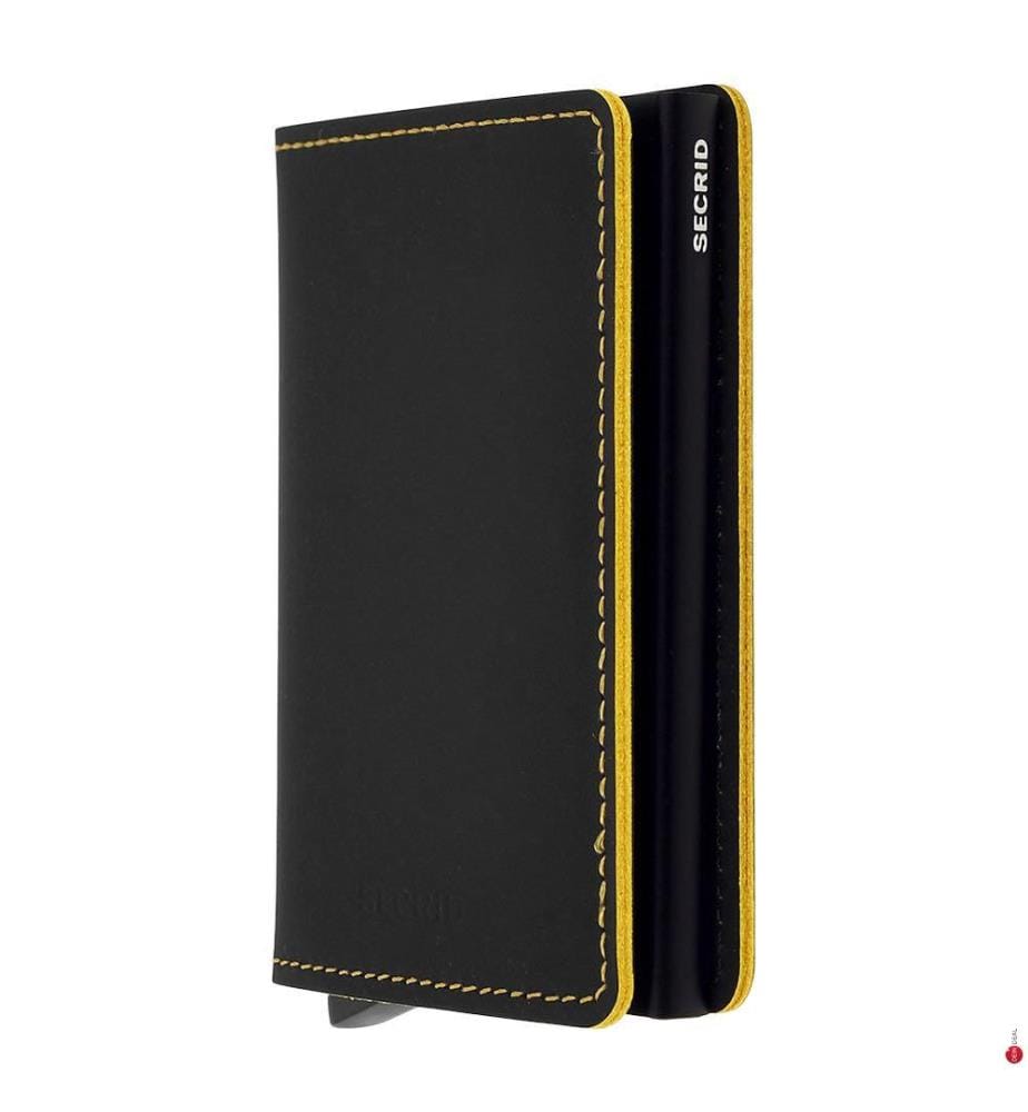 Slimwallet Kartenetui - Ockerschwarz matt