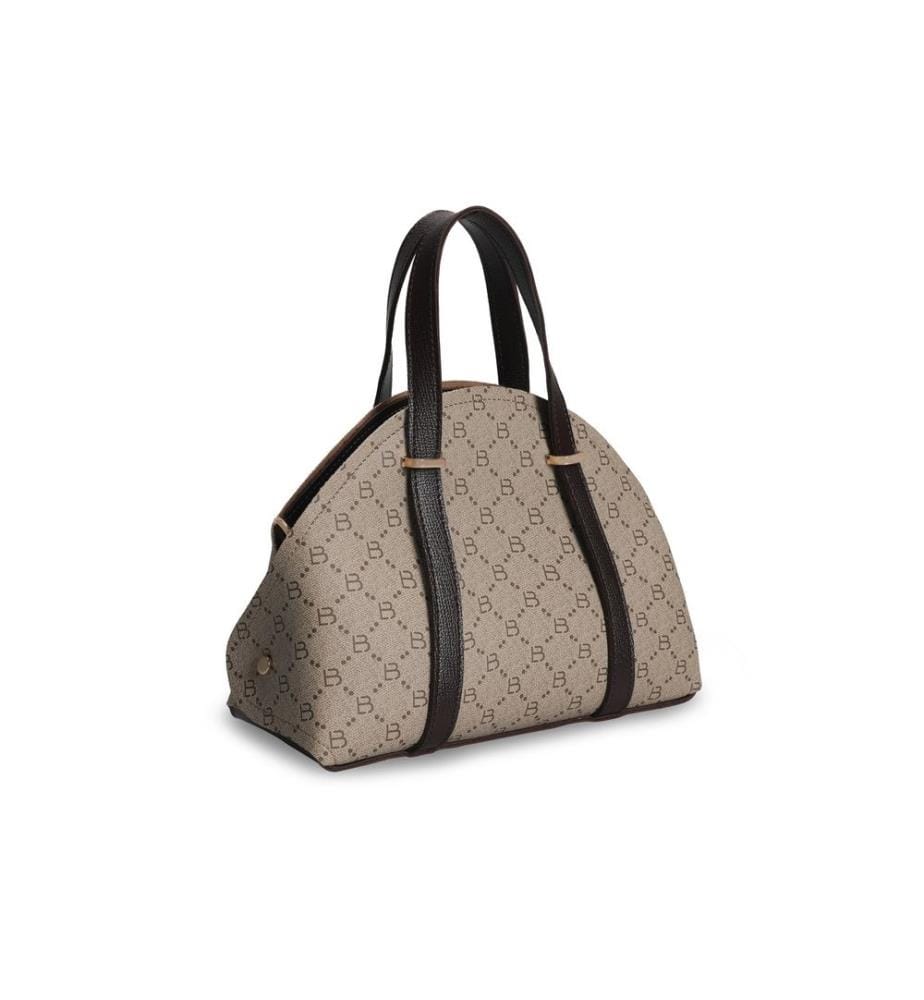Handtasche - Creme, Braun