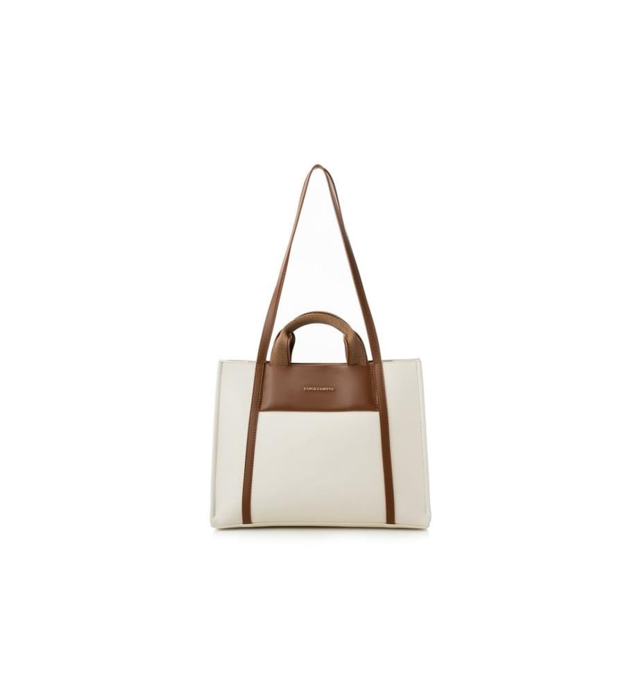 Tote Tasche, Creme, Tan, 100% Polyvinyl Leder