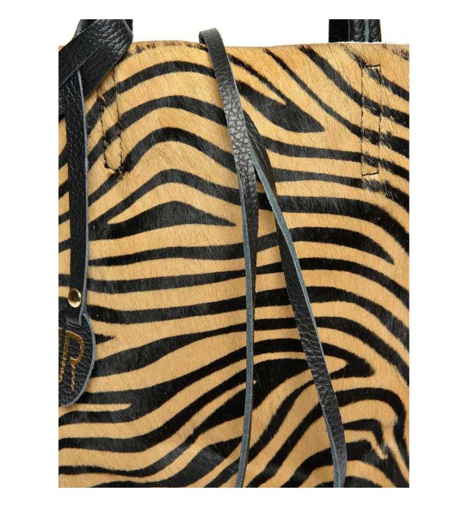 Handtasche - Braunes Zebra