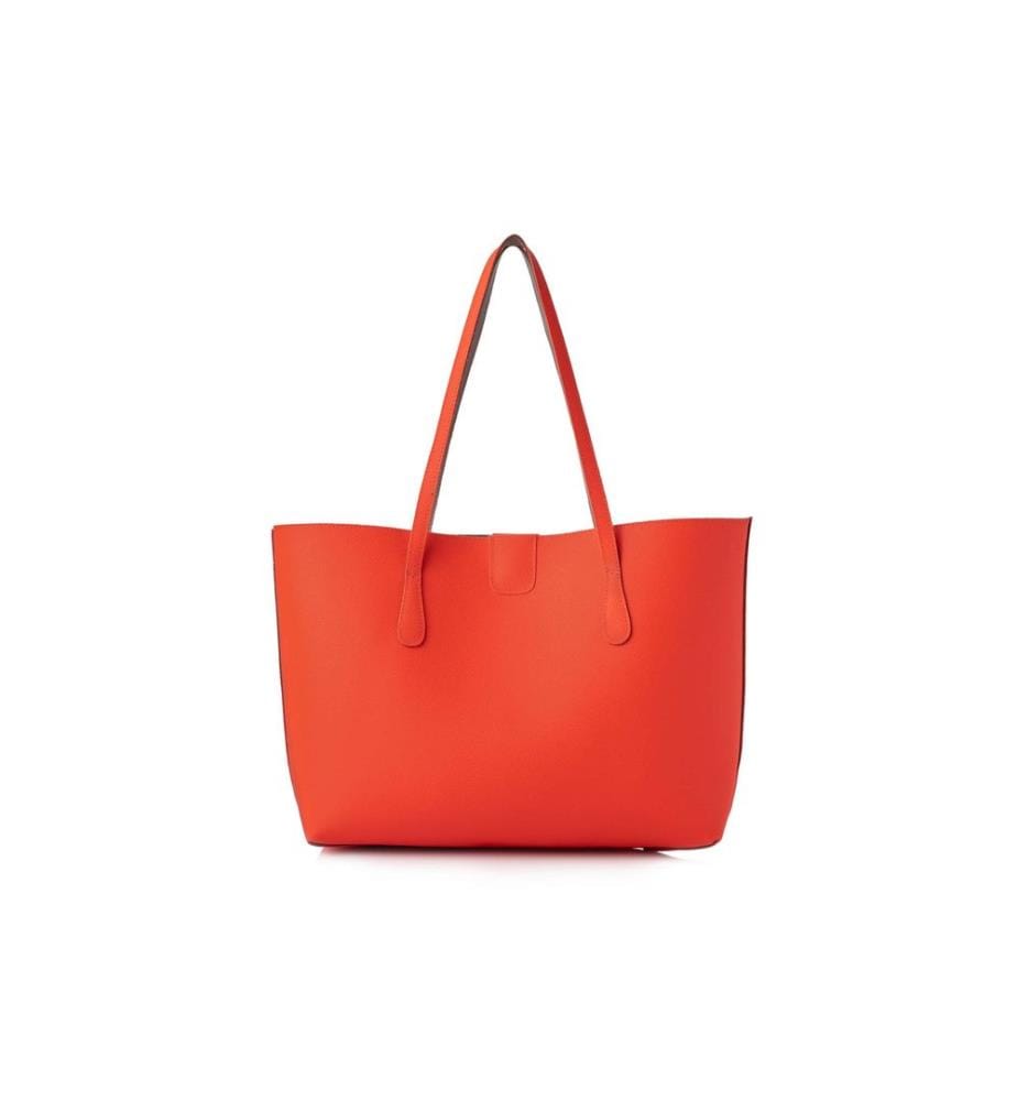 Tragetasche, Orange, 100 % POLYVINYL-LEDER
