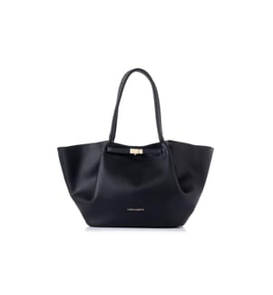 Tragetasche, schwarz, 100 % POLYVINYL-LEDER