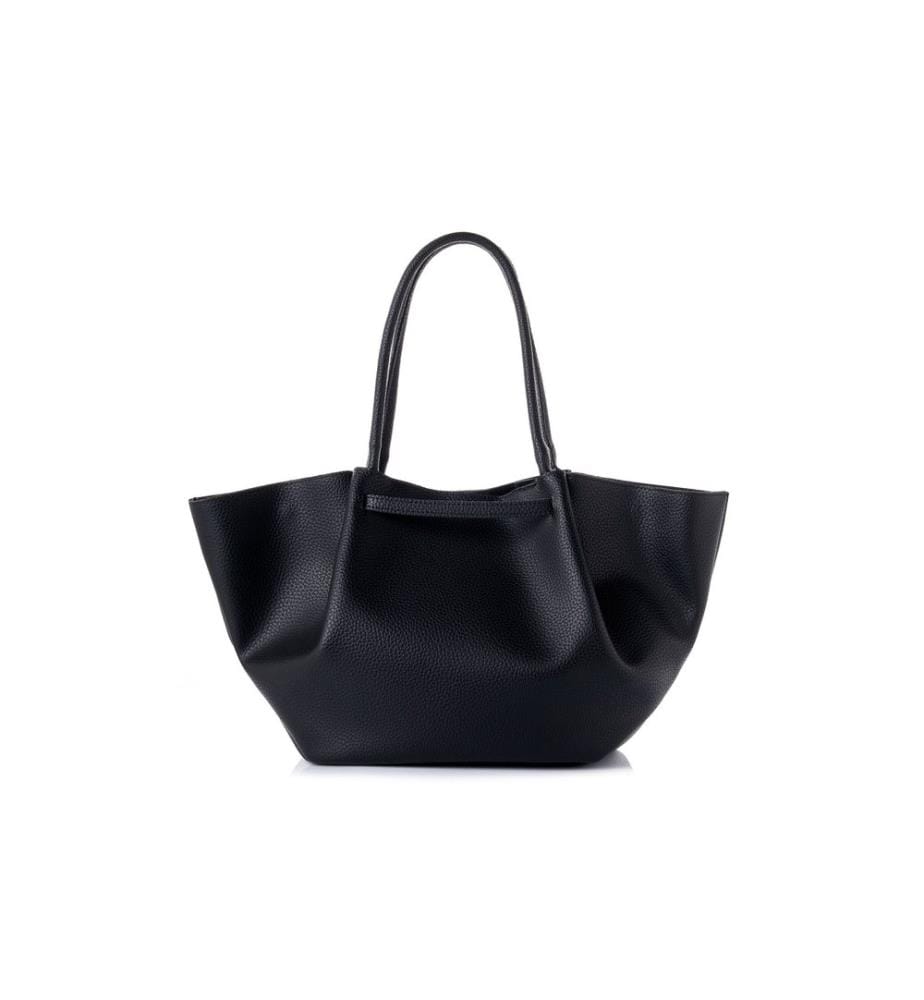 Tragetasche, schwarz, 100 % POLYVINYL-LEDER