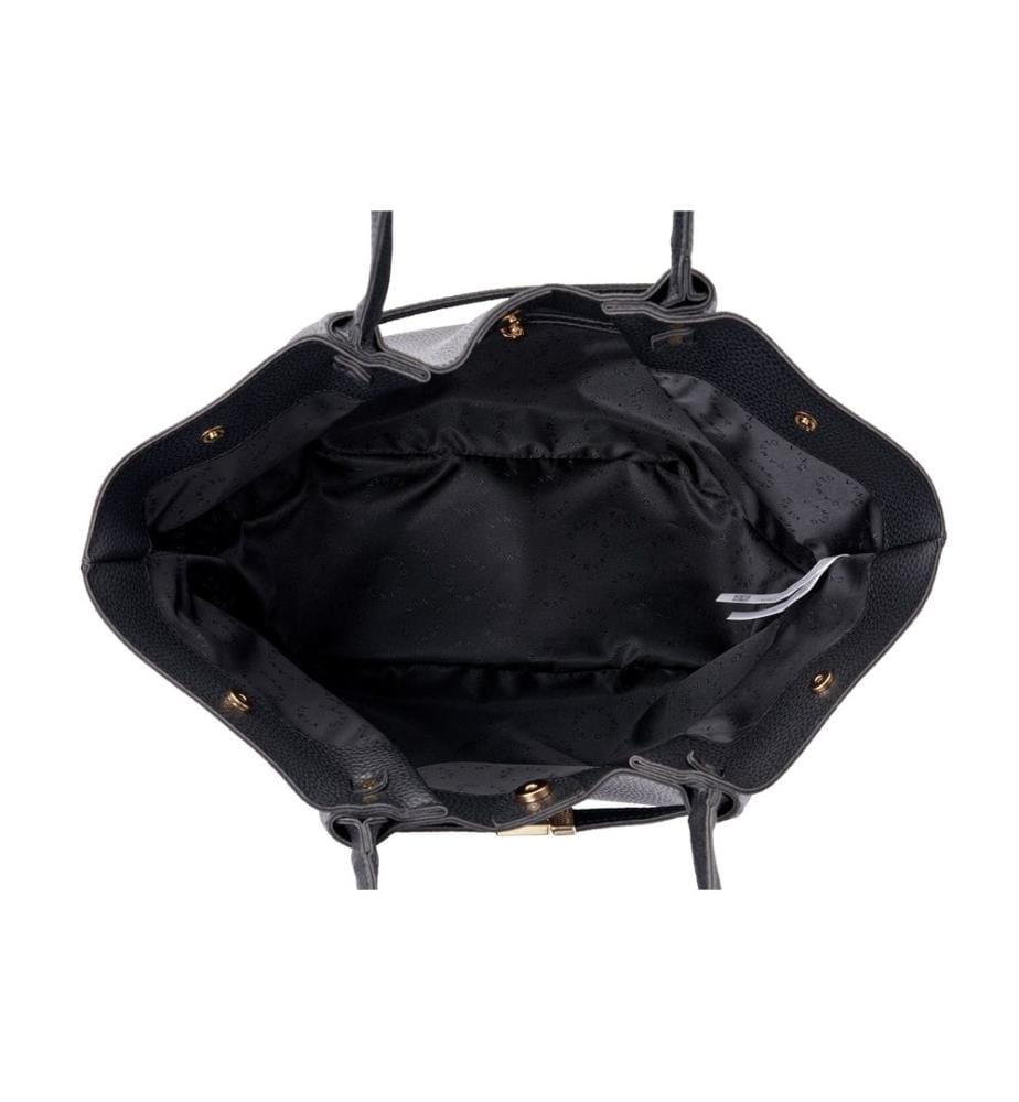 Tragetasche, schwarz, 100 % POLYVINYL-LEDER