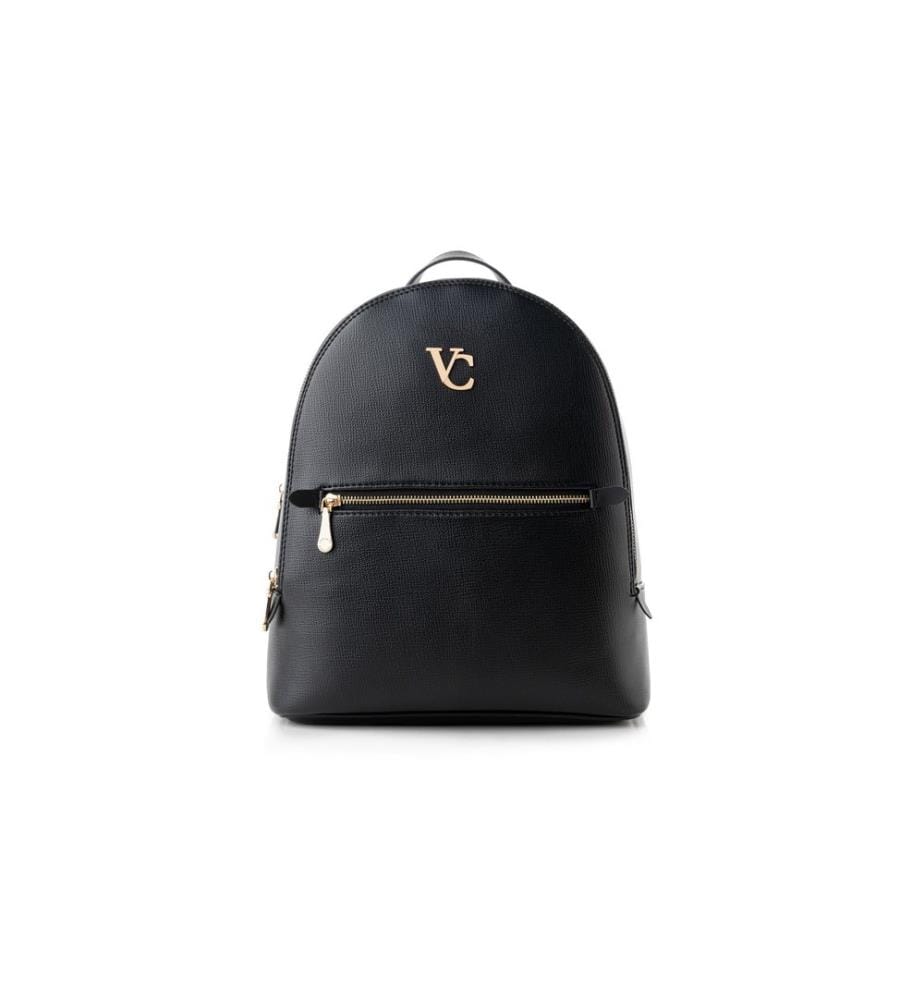 Rucksack, schwarz, 100 % POLYVINYL-LEDER
