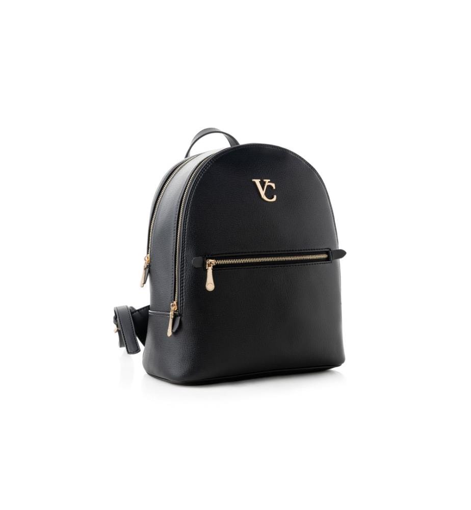 Rucksack, schwarz, 100 % POLYVINYL-LEDER