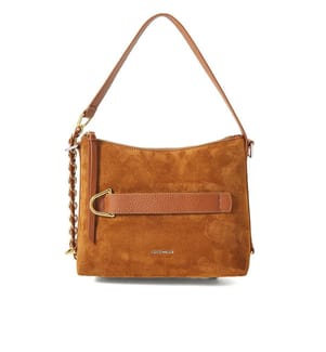 Sac à Bandoulière Gretel - à main en cuir suédé - Cognac