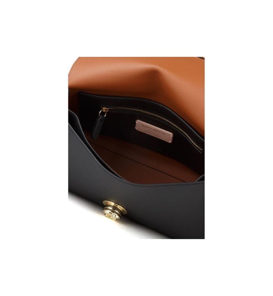 Nikla Medium Handtasche für Damen – Schwarz und Cognac