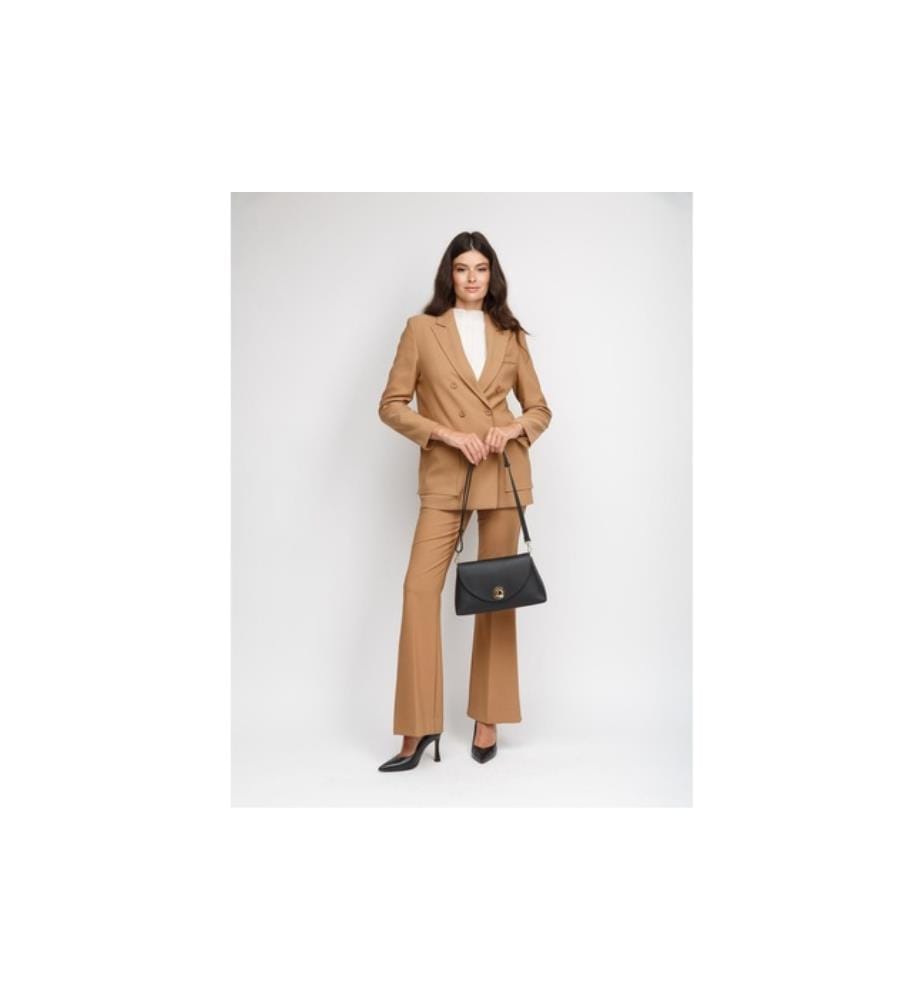 Nikla Medium Handtasche für Damen – Schwarz und Cognac
