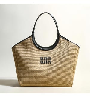 Geflochtene Tragetasche Natural Khaki - Khaki