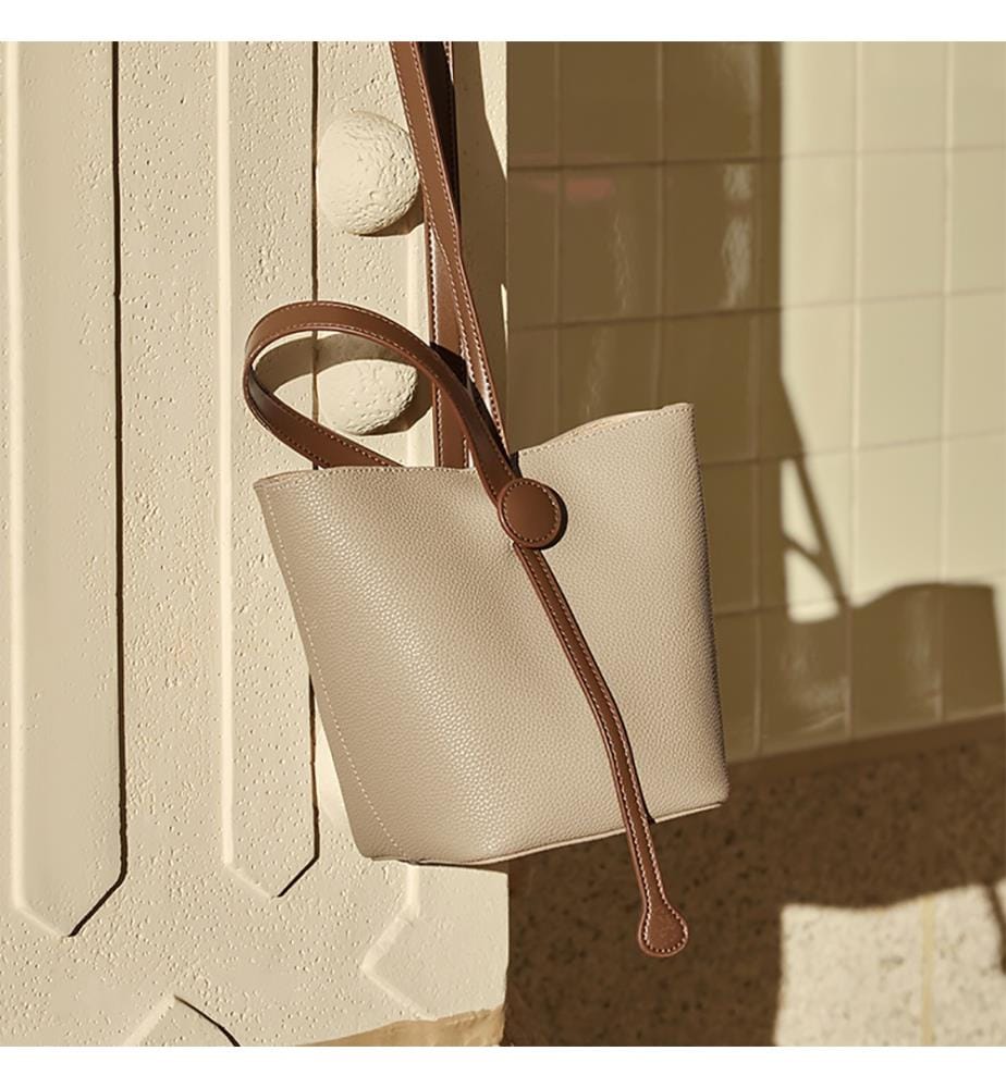 Sac Seau en Cuir Souple - Taupe
