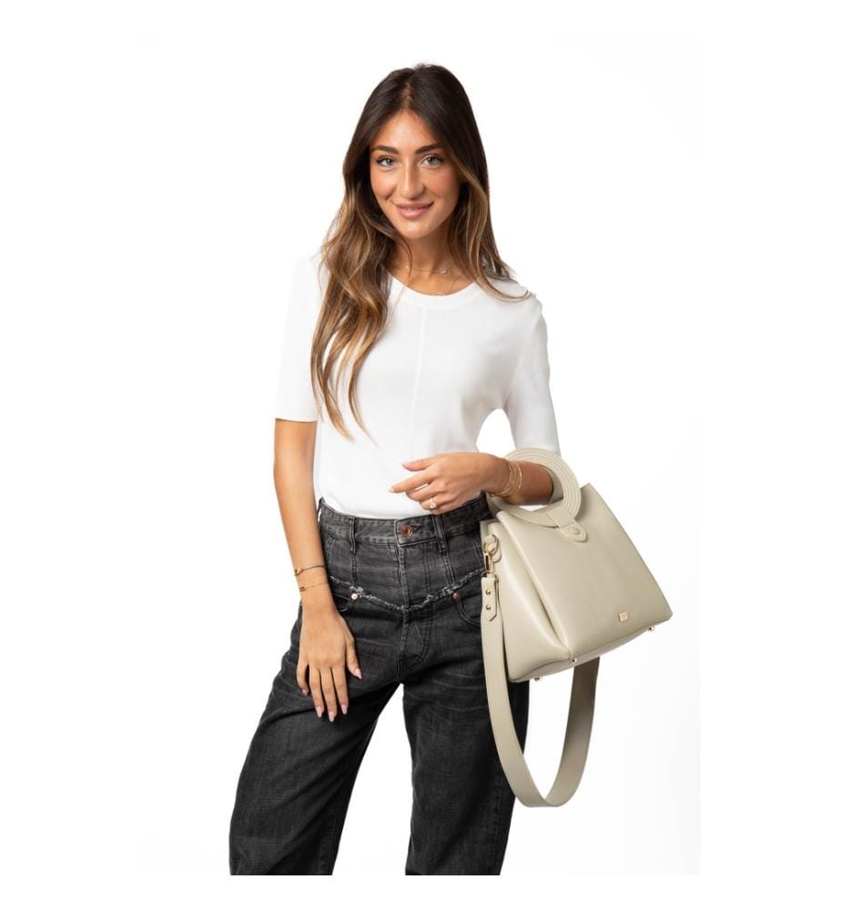Handtasche Talus - Kreide