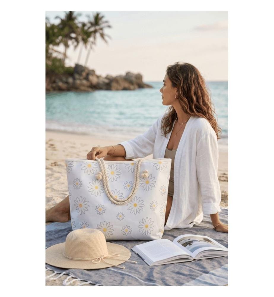 Strandtasche, 100 % Polyester, Blau