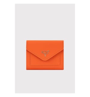 Damengeldbörse, 100 % PU-Leder, Orange