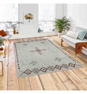 Teppich, Weiss, 70% Baumwolle - 30% Polyester, 160 x 230 cm