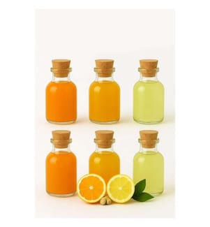 6er-Set Glasflaschen – transparent