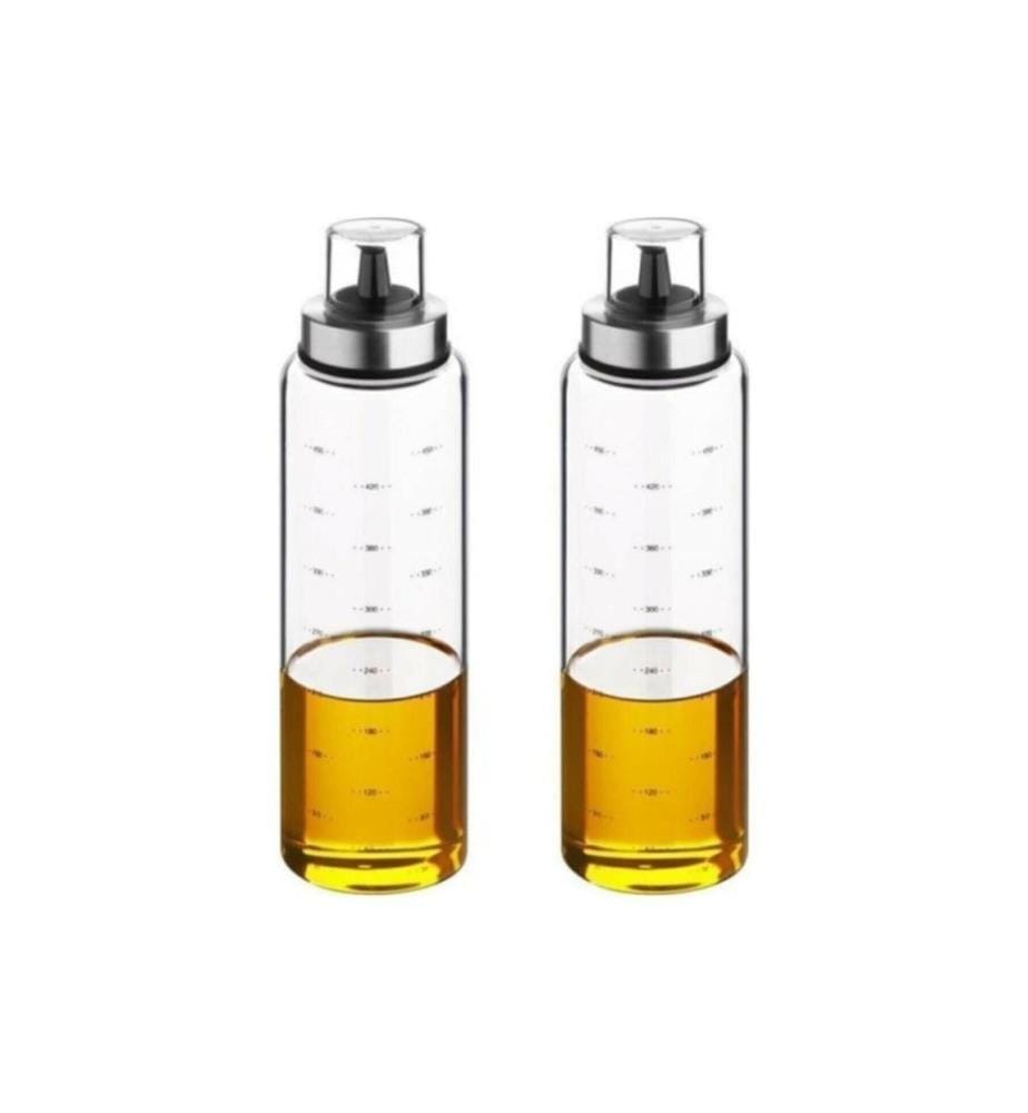 Öl-Spender-Set, 2 Stück, transparent, Glas, 500 ml