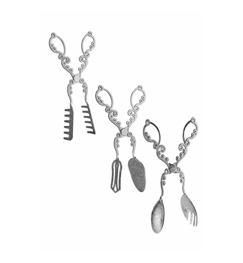 3er-Set Klammern – Silber