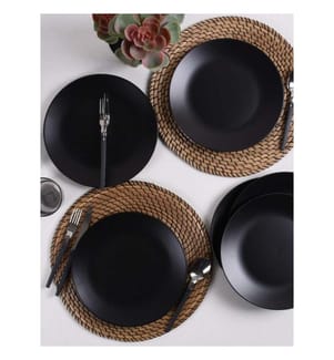 Servierteller-Set, 6-teilig, mattschwarz, Keramik, wasserabweisend