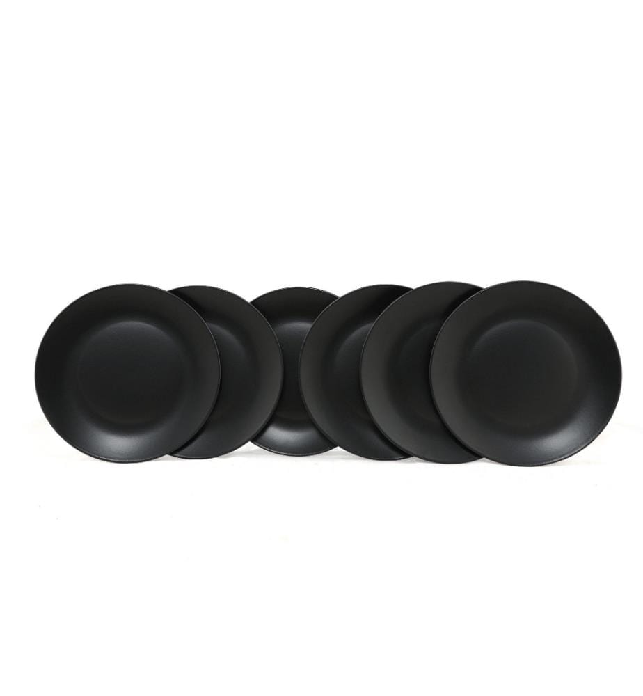 Servierteller-Set, 6-teilig, mattschwarz, Keramik, wasserabweisend