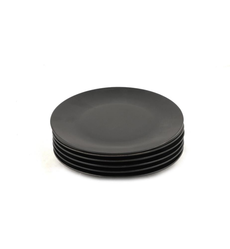Servierteller-Set, 6-teilig, mattschwarz, Keramik, wasserabweisend