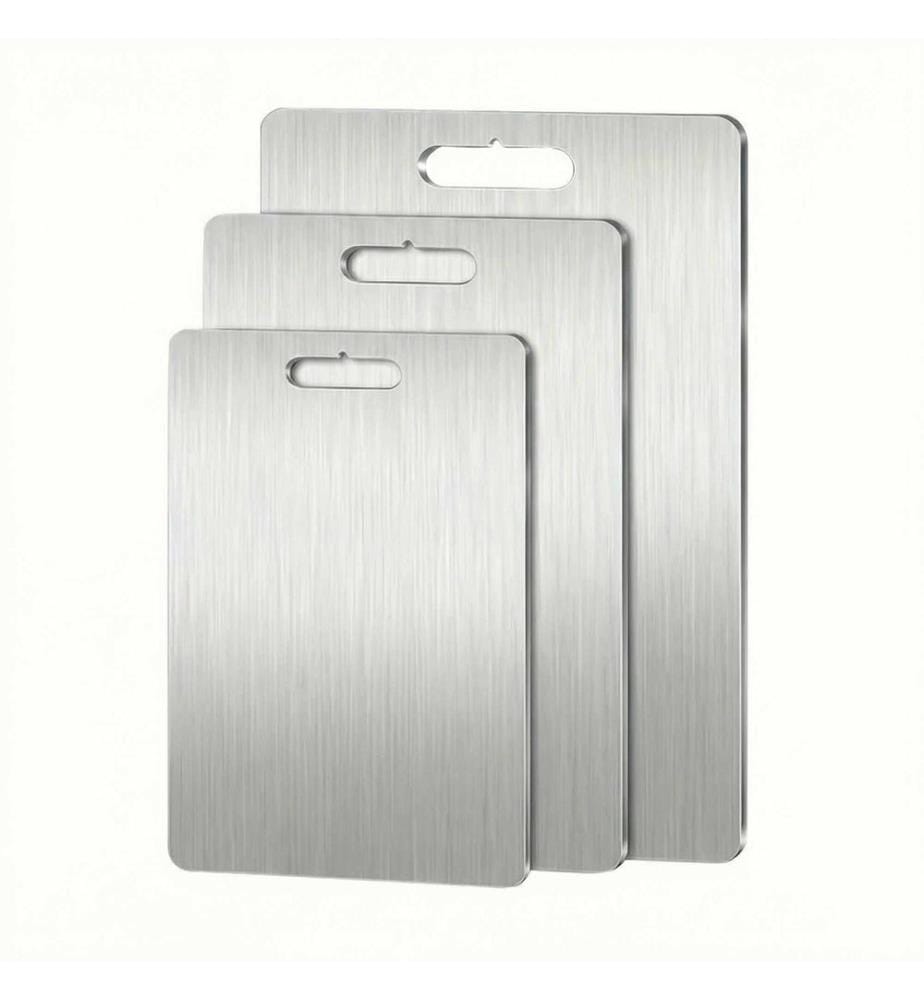 Schneidebrett-Set (3-teilig) – Silber