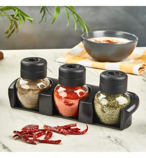 Gewürzglas-Set, 4-teilig, transparent, 100 % Glas