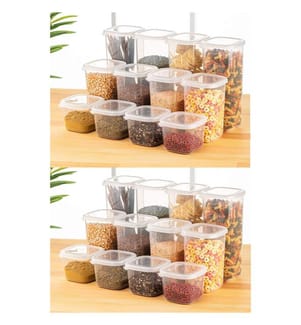 Aufbewahrungsboxen-Set, 24-teilig, weiss, 100% Plastic