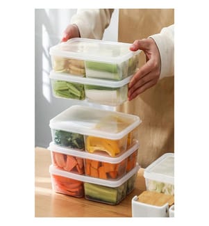 Aufbewahrungsbox-Set, 6-teilig, transparent, 100 % Kunststoff