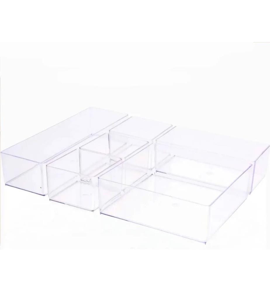 Organizer per cassetti, trasparente, 100% PLASTICA