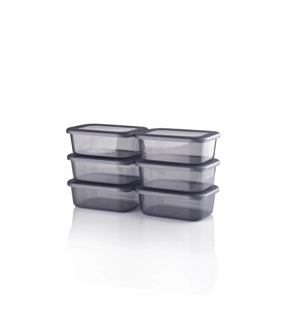 Aufbewahrungsbox-Set, 12-teilig, anthrazit, 100 % KUNSTSTOFF