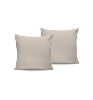2er-Set Kissenbezüge aus Satin – Cremefarben