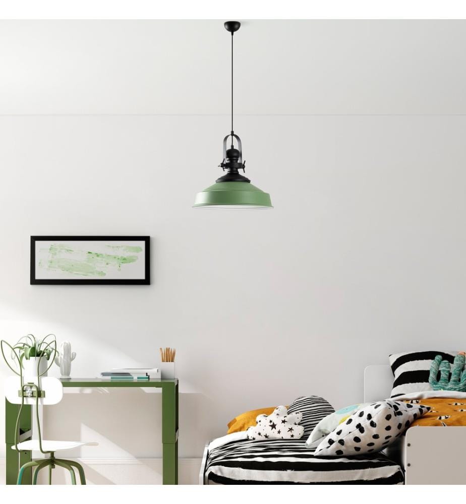Lampadario, verde, STRUTTURA IN METALLO