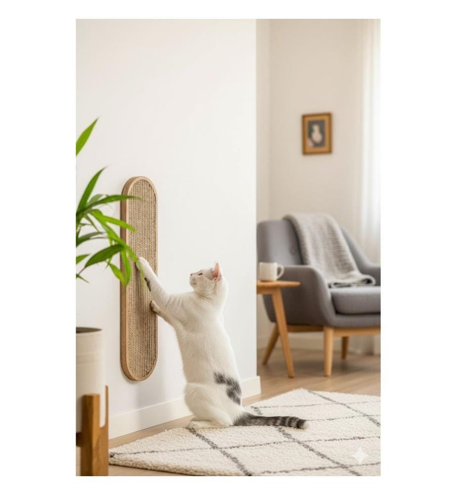 Kratzbaum für Katzen – Beige und Eiche
