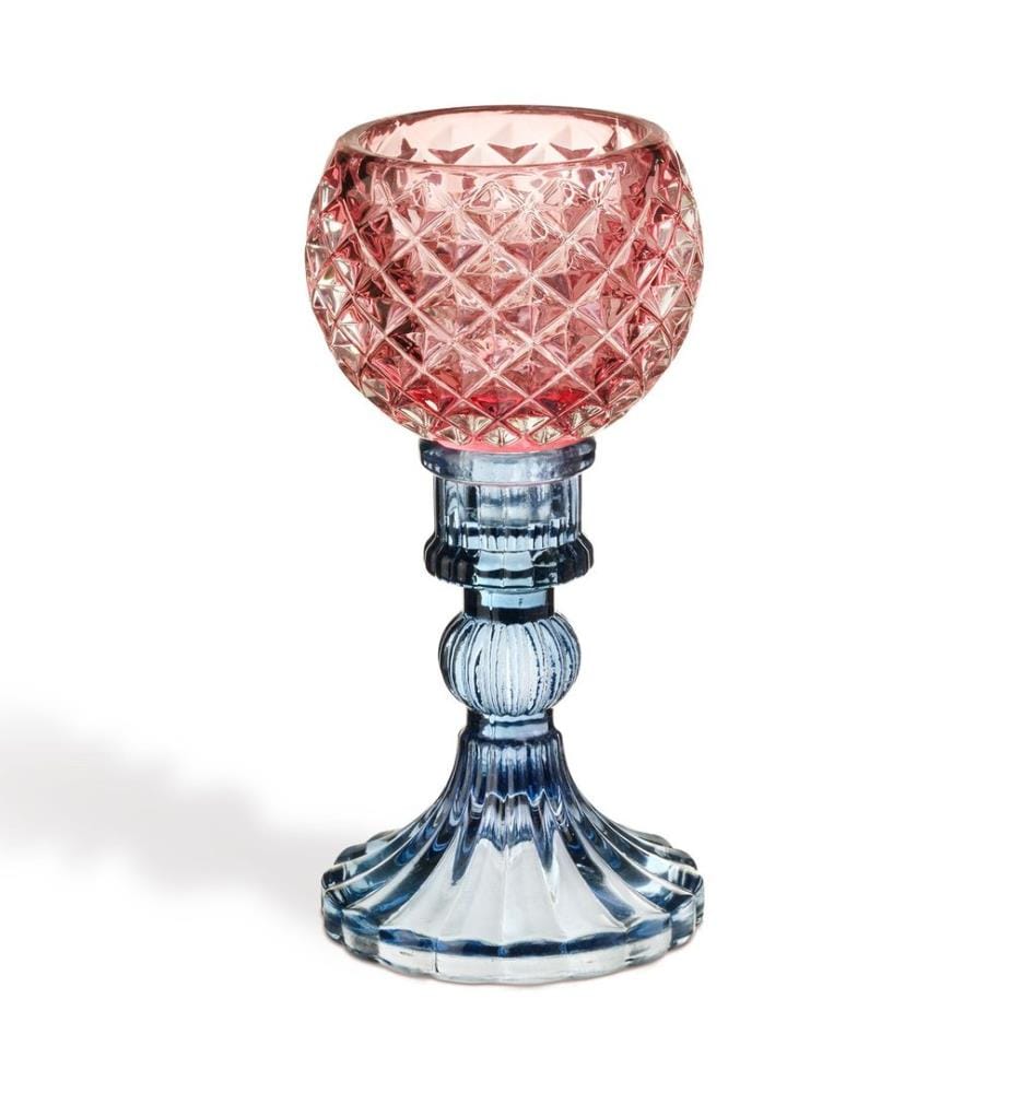 Kerzenständer, mehrfarbig, 100 % Glas