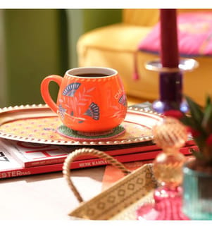Tasse, Orange, 100% PORZELLAN