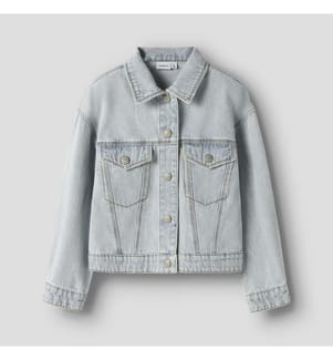 Jeansjacke - Light Blue Bleached Denim