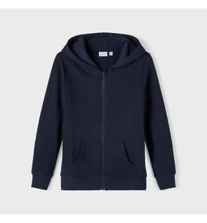 Strickjacke aus Molton - Dunkler Saphir