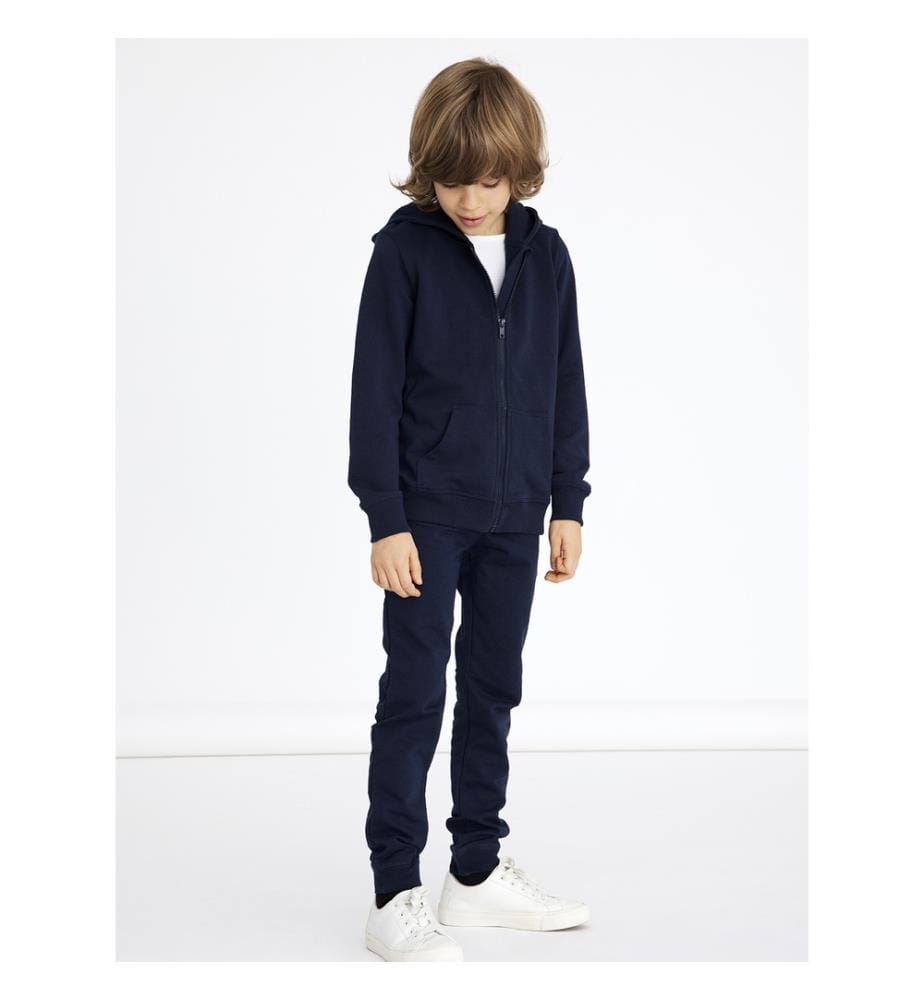 Strickjacke aus Molton - Dunkler Saphir