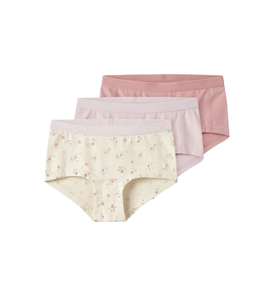 3er-Pack Unterwäsche - Turteltaube, Blasslila & Zartrosa