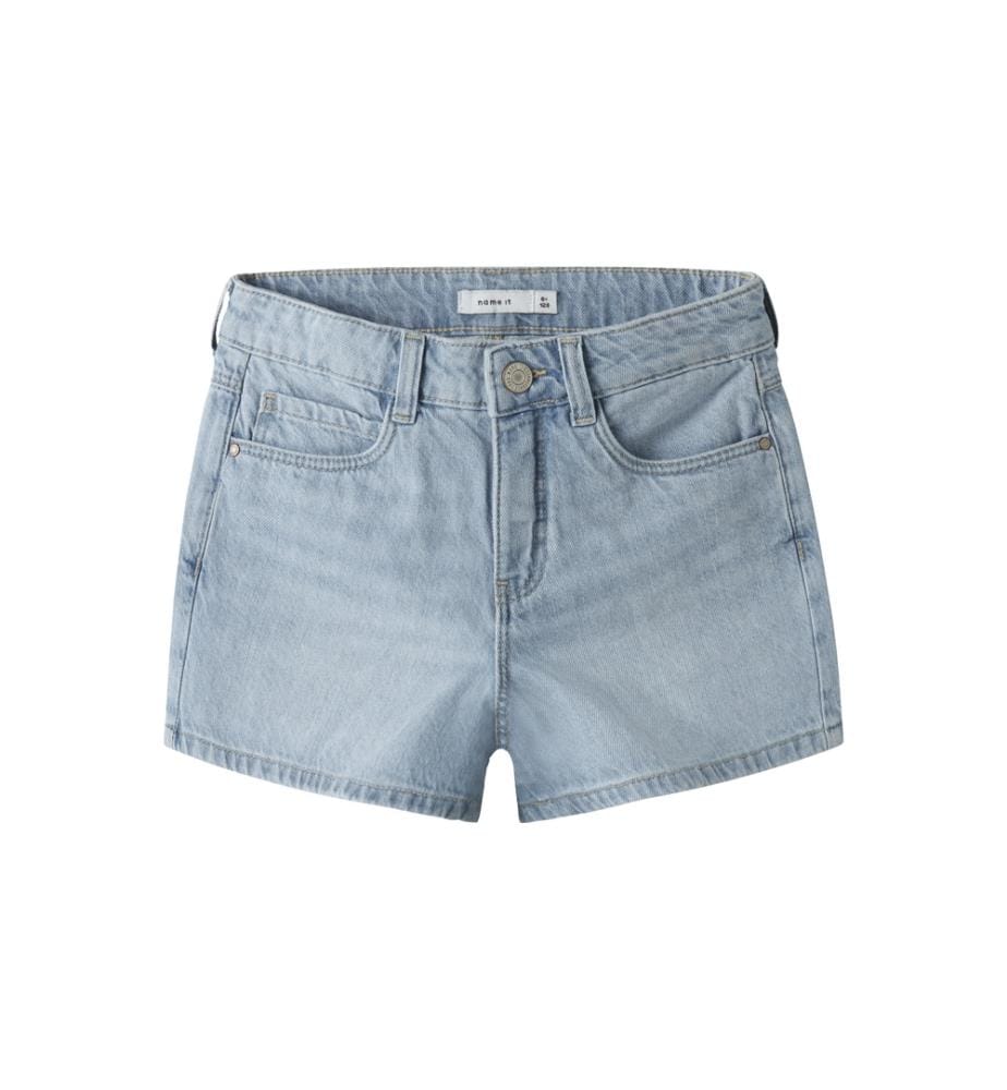 Mom Fit Shorts - Hellblau-Denim