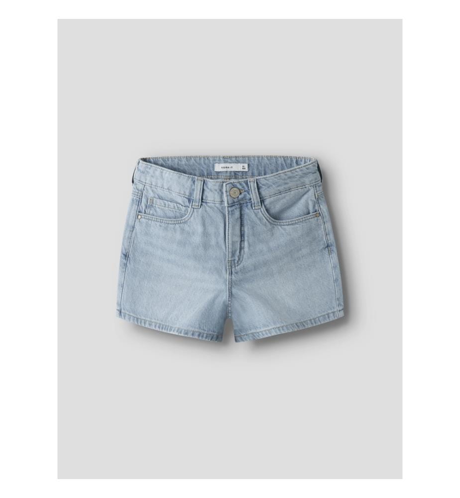 Mom Fit Shorts - Hellblau-Denim