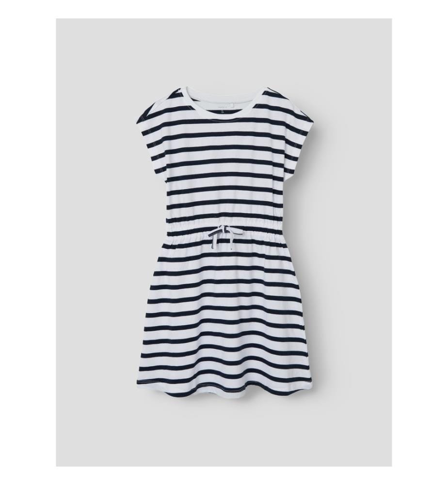 Midikleid Kurzarm Regular Fit - Dark-Sapphire-Y-D-Stripes