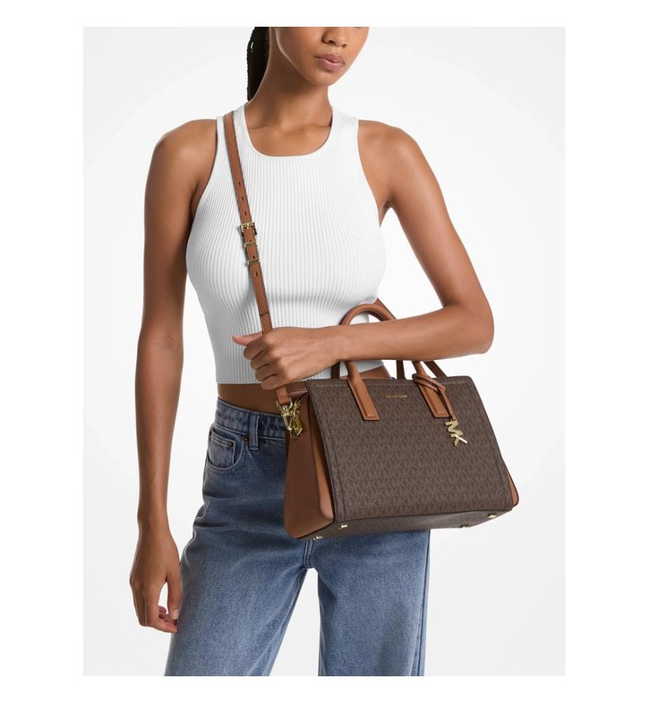 Laila Medium Satchel mit charakteristischem Logo
