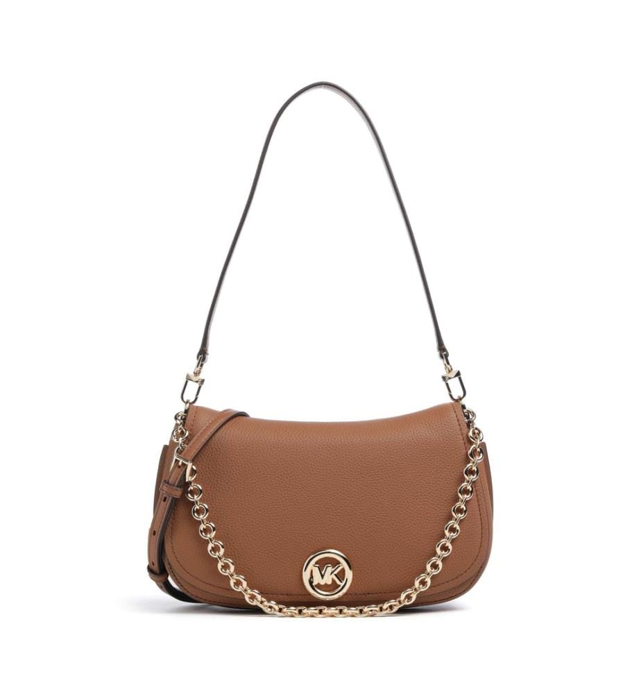 Nolita Medium Schultertasche genarbtes Leder luggage